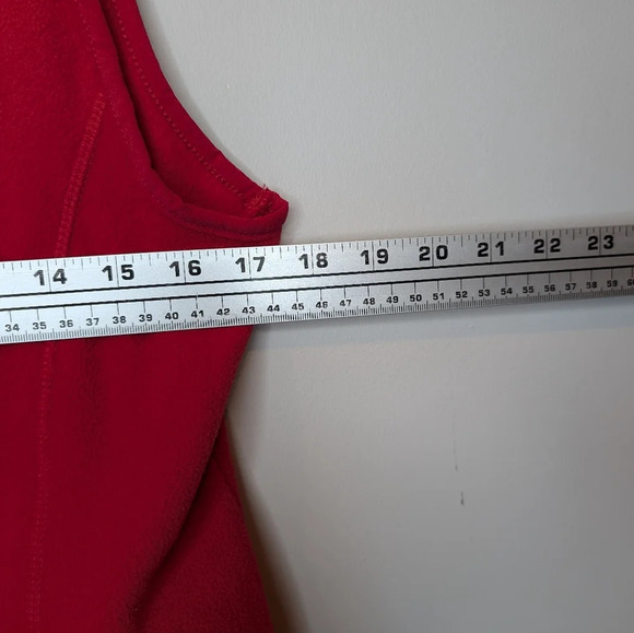 Calvin Klein Performance Activewear Red Fleece Zip Up Vest Size  Woman Medium - Picture 10 of 11
